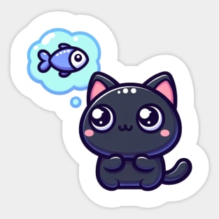 Cat dreaming Sticker